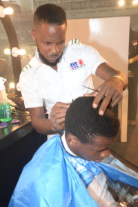 Caecilius Edwards during the 2017 JNSBL Barber and Beauty Battle at the National Arena in May.  